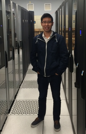 Fangbo in the supercomputing center of University at Buffalo